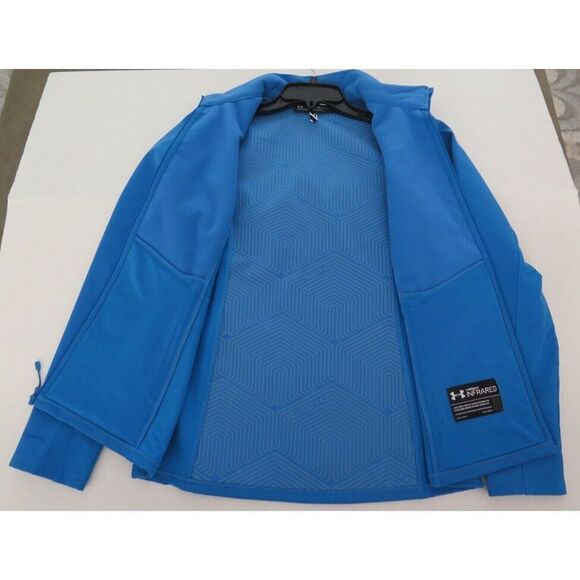 Under Armour 1321442 474 Womens Sz S Blue ColdGear Infrared Shield Jacket $100+ - Picture 3 of 7